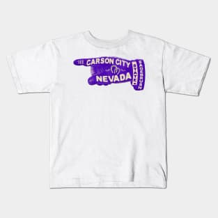 Vintage Carson City Nevada Travel Good Luck Sagebrush State Lake Tahoe Kids T-Shirt